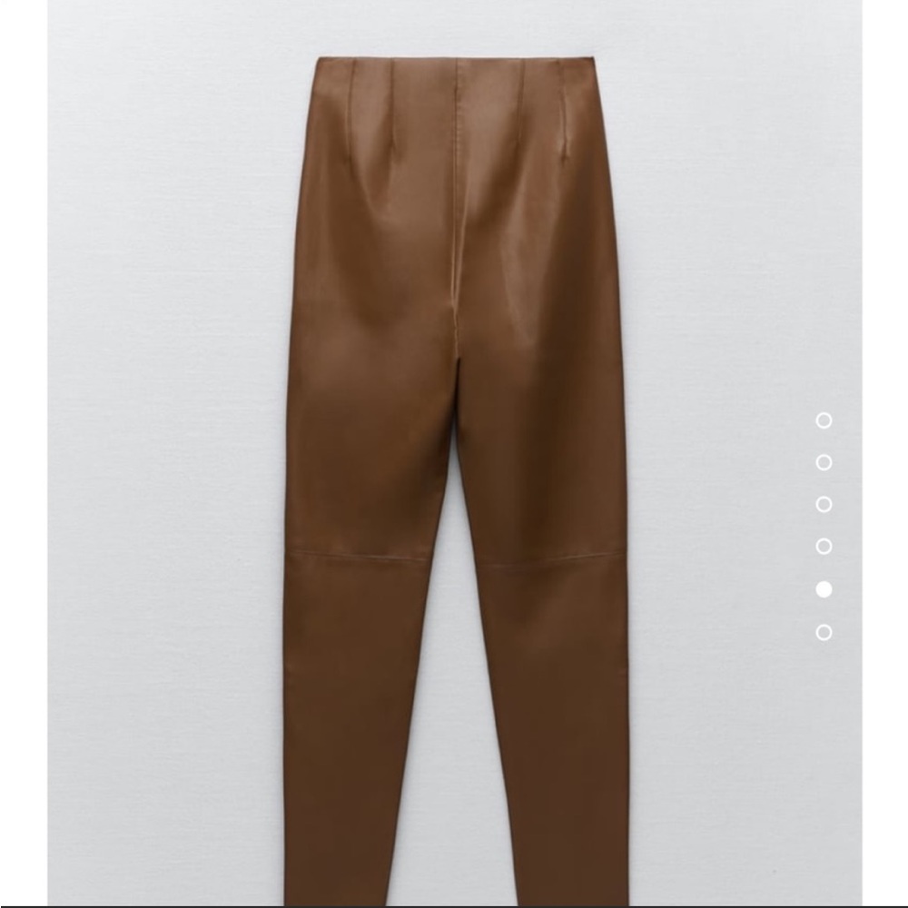 HIGH RISE FAUX LEATHER LEGGINGS - Picture 2 of 2